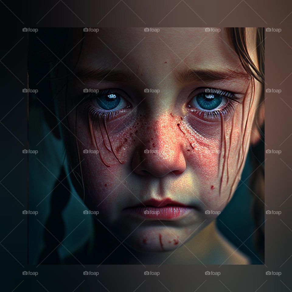 My AI created one image 
After earthquake in Turkey 
One homeless girl finding his parents🥺