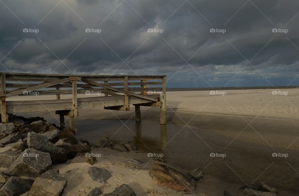 Storm clouds at the beach