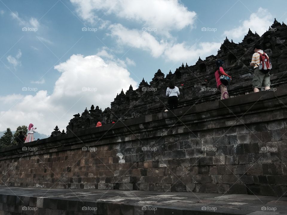 Great Ancients Architecture Building, The Greatest One of 7 Wonders of The World - Borobudur Temple