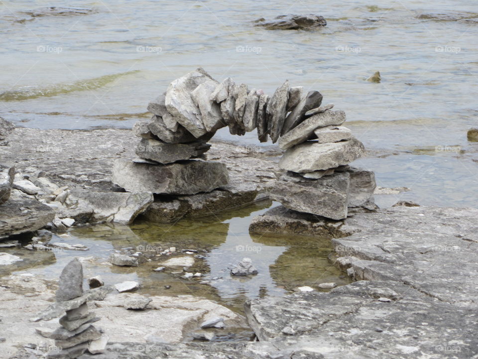 Rocks in the lake