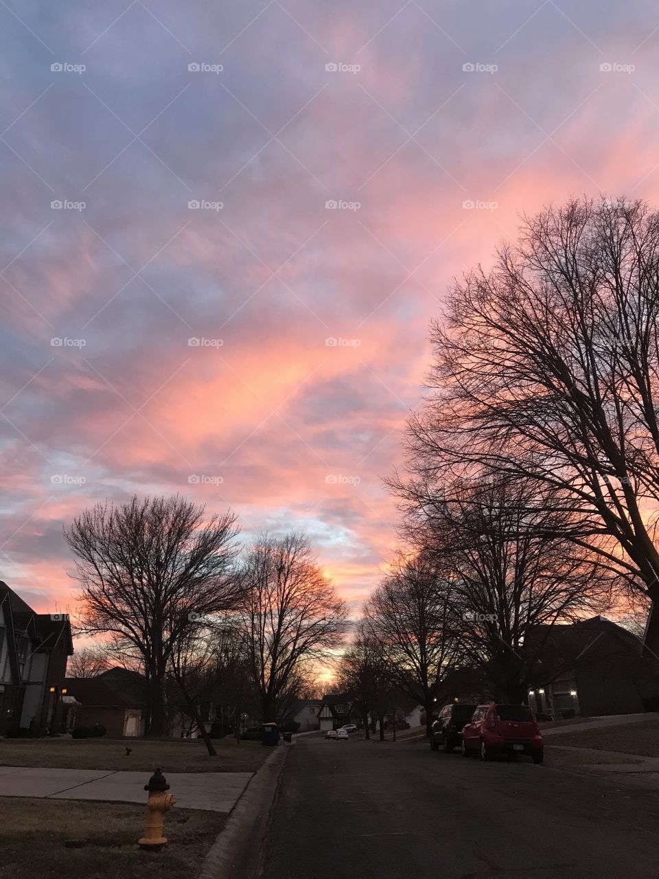 Colorful evening sky