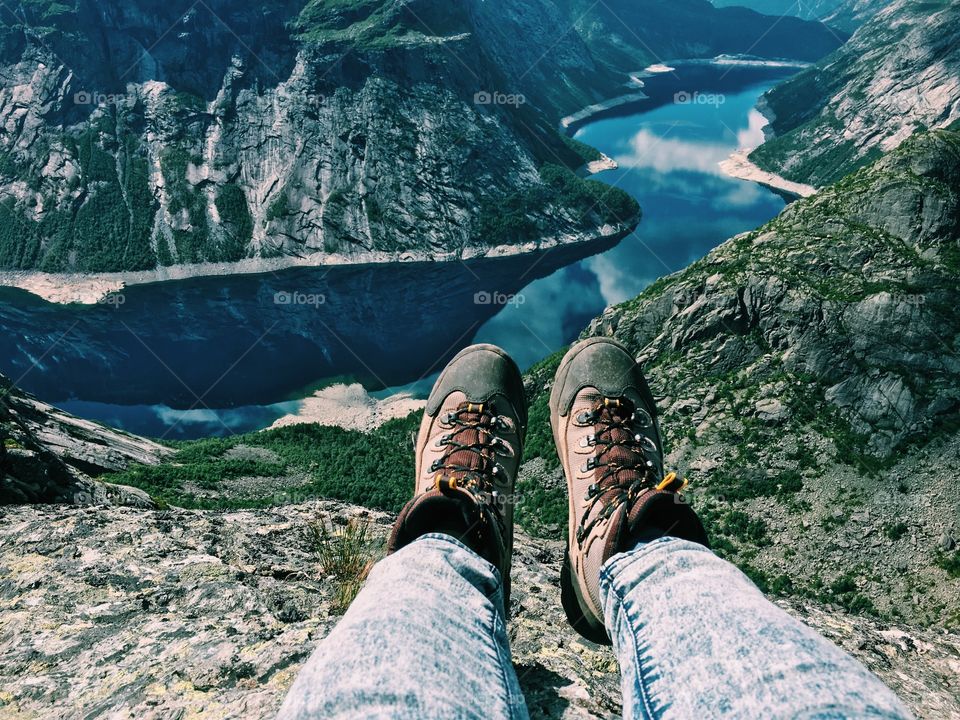 Feet view from Trolltunga 