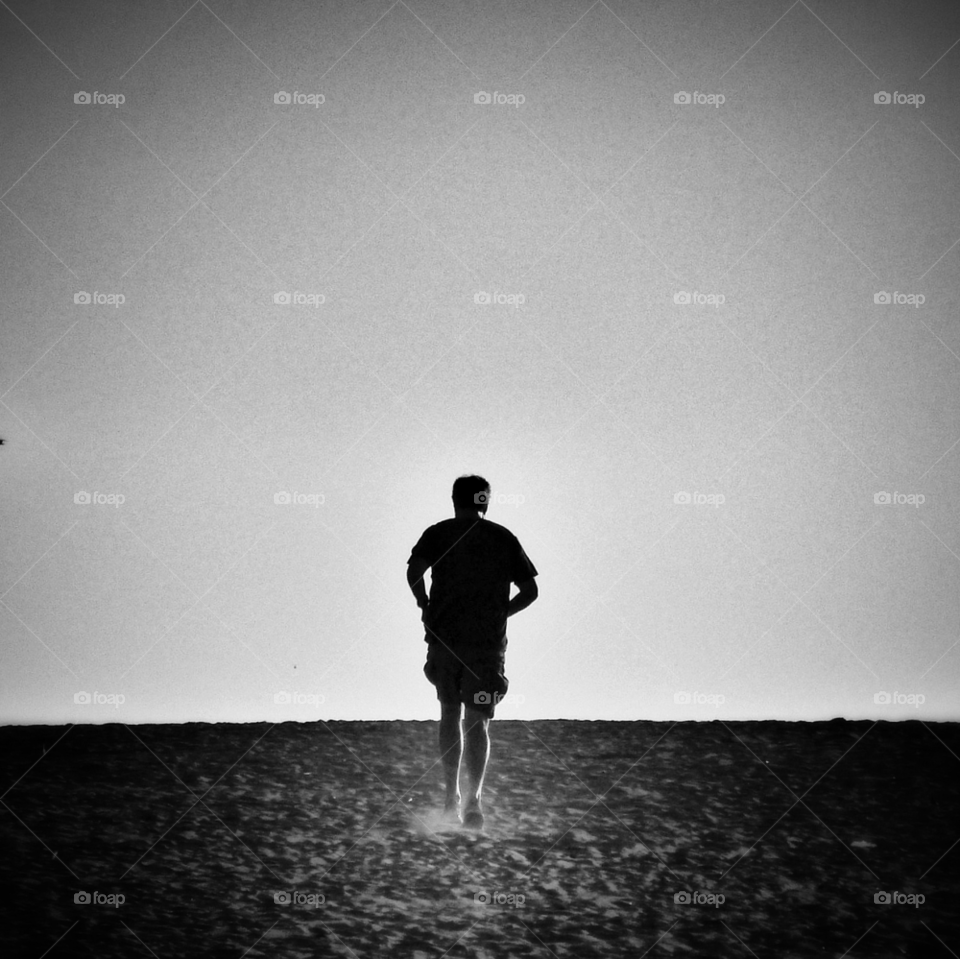 beach sky people sand by analia