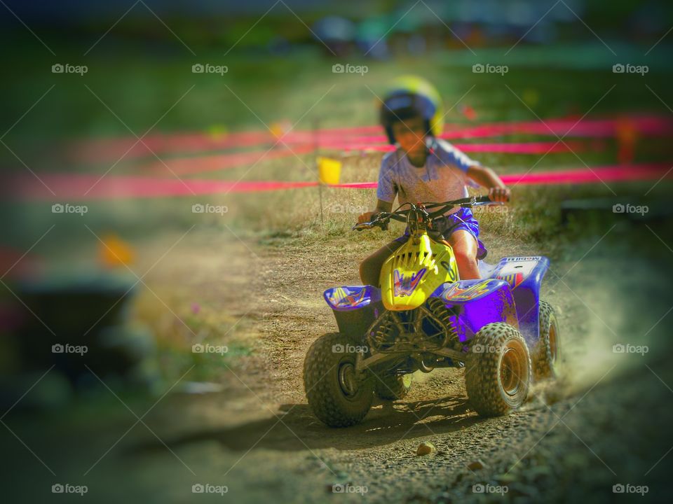 Quad bike. Kid