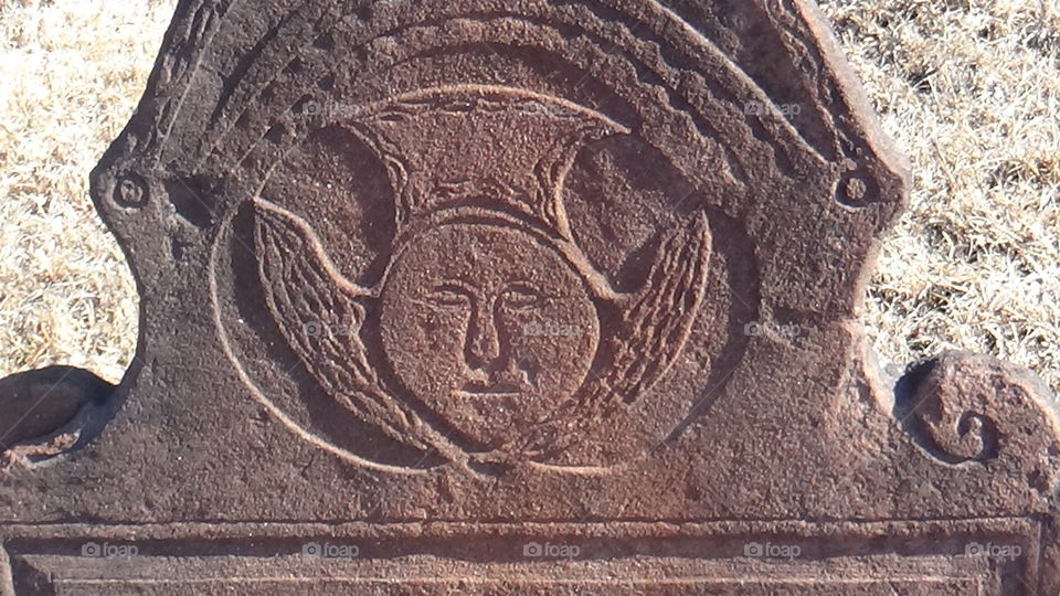 Old graveyard tombstones