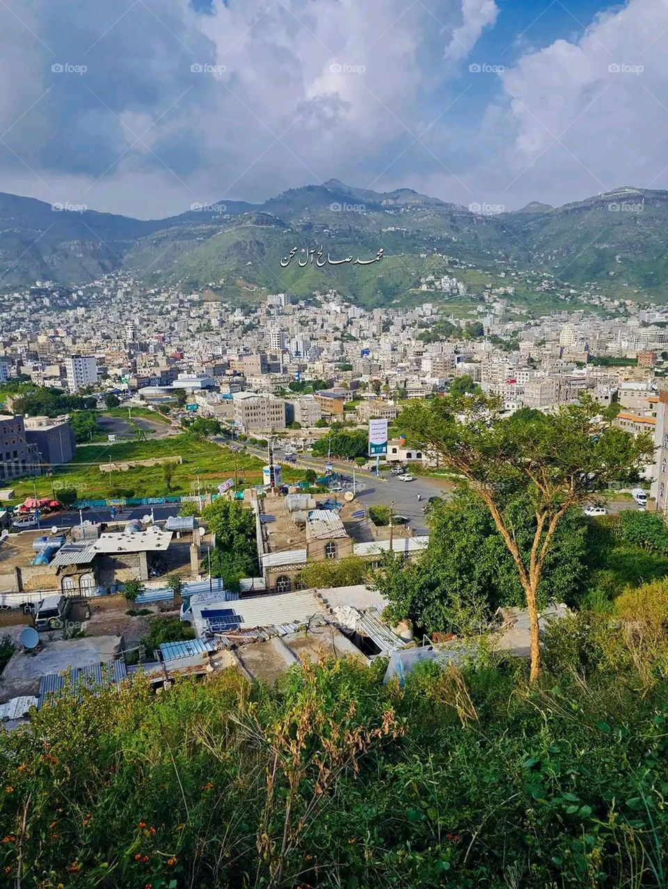 Glory be to God, the magnificent and picturesque view and the natural green trees are a view that is nothing more wonderful than it