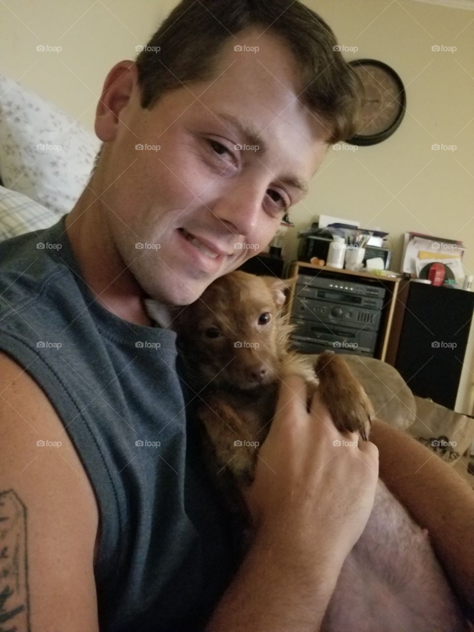 My husband with our soon to be little mama, Izzy! She loves her daddy but loves her mommy more.