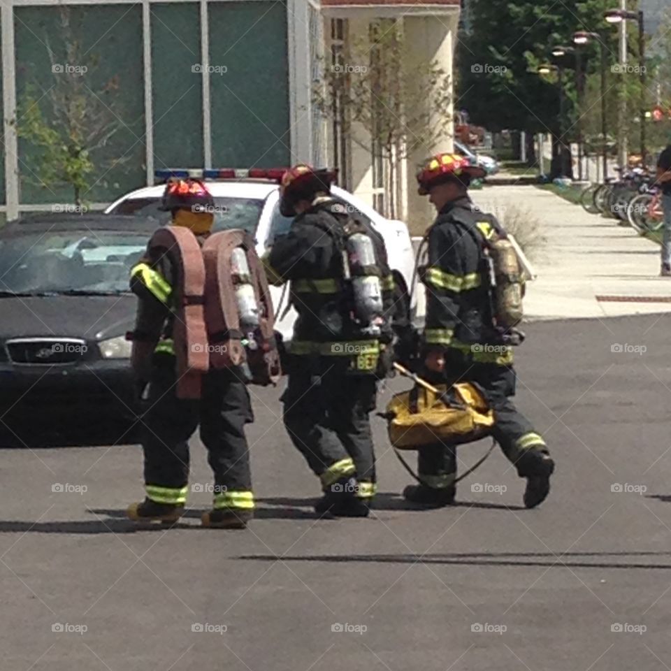 Second visit of the day. Firefighters called to university residence hall after alarm sounds from student forgetting to put water in his/her microwavable Mac n cheese container.