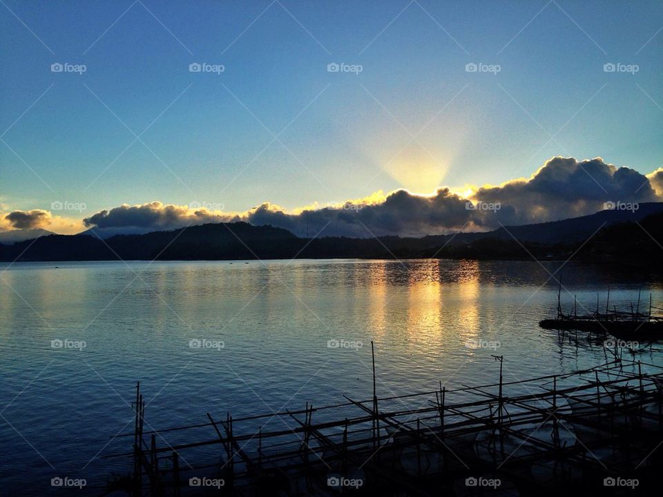 Sunset upon a lake