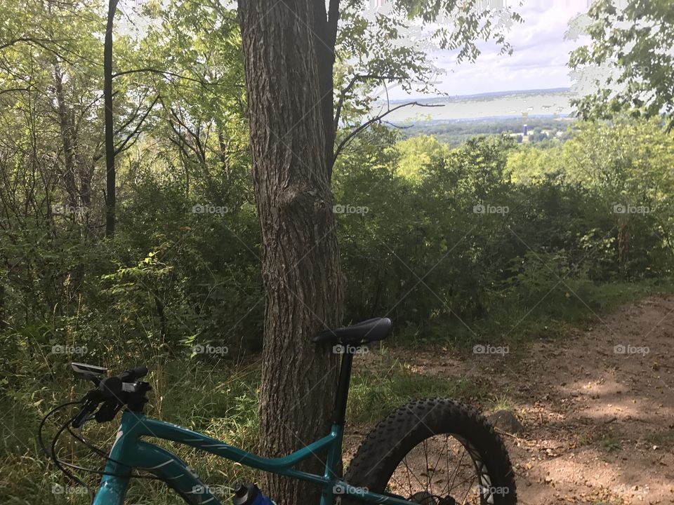 Scenic overlook on a mountain bike ride