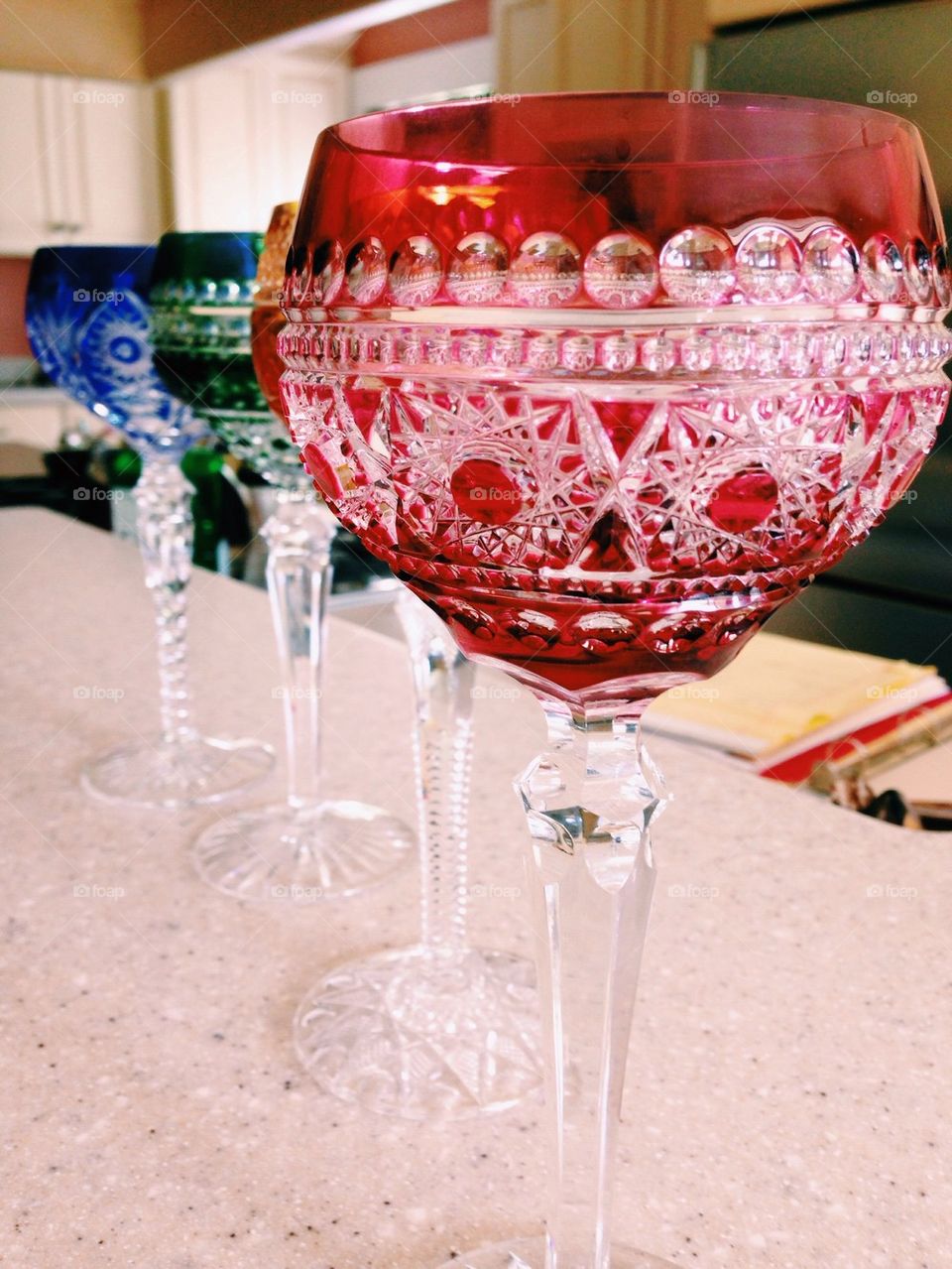 Mothers Stained Wine Glasses