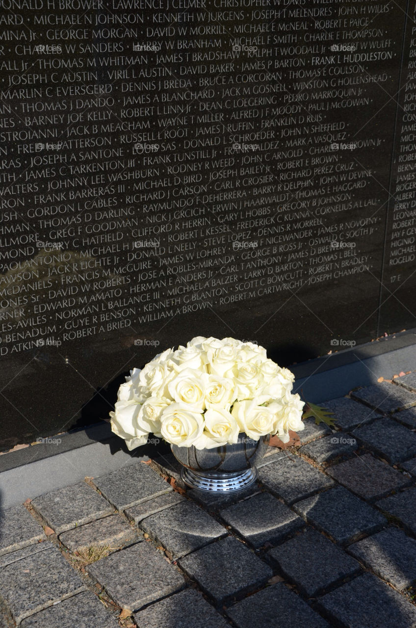 washington dc flowers wall memorial by ladypoet