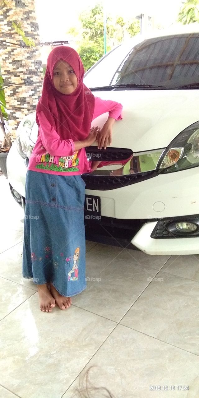 Aprill with her car