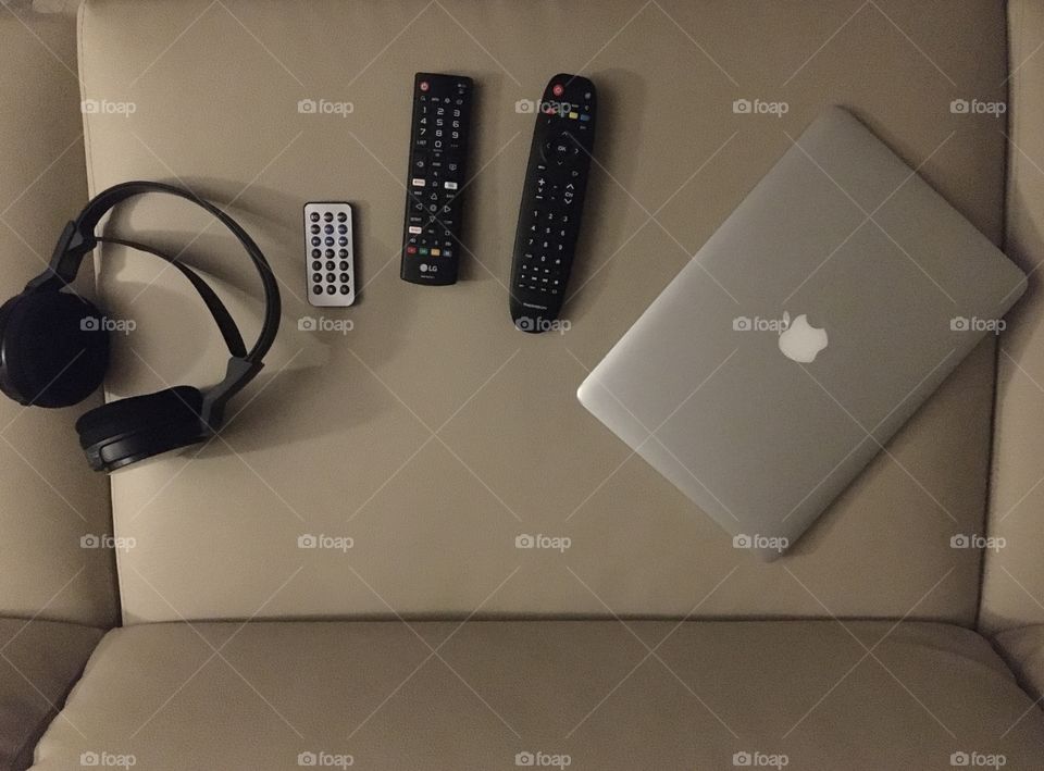 Leisure time on sofa