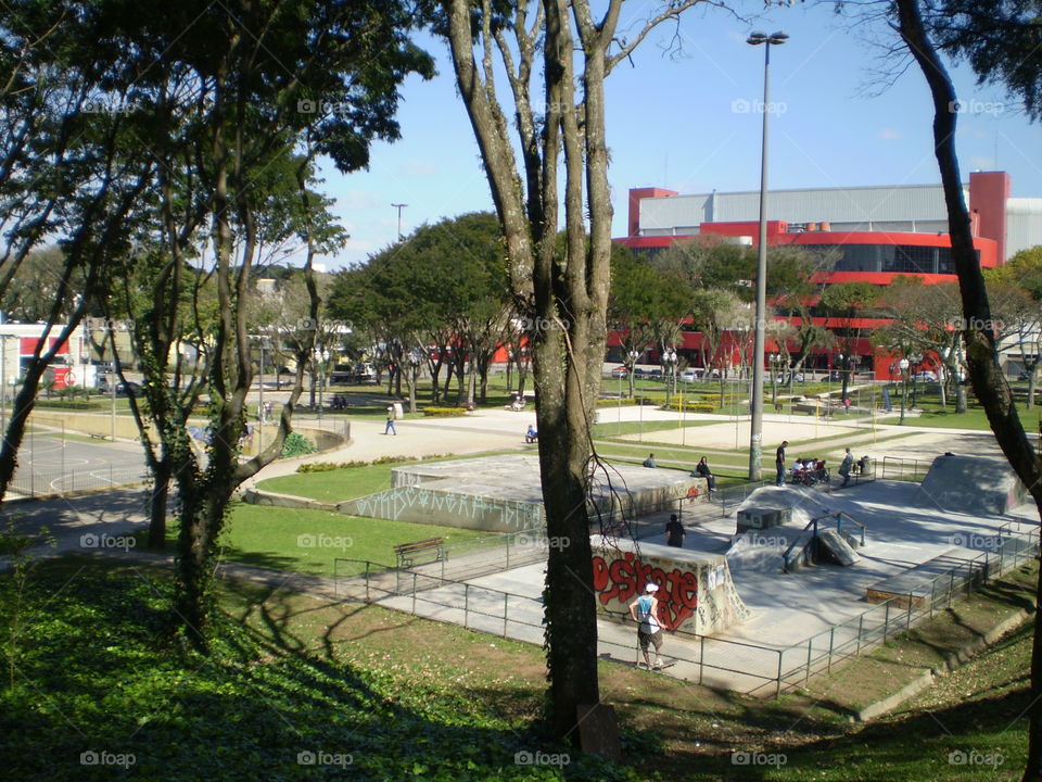 Green area in Curitiba, Brazil