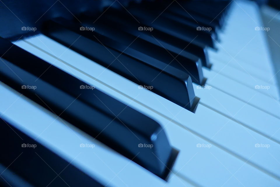 Keyboards of the piano.