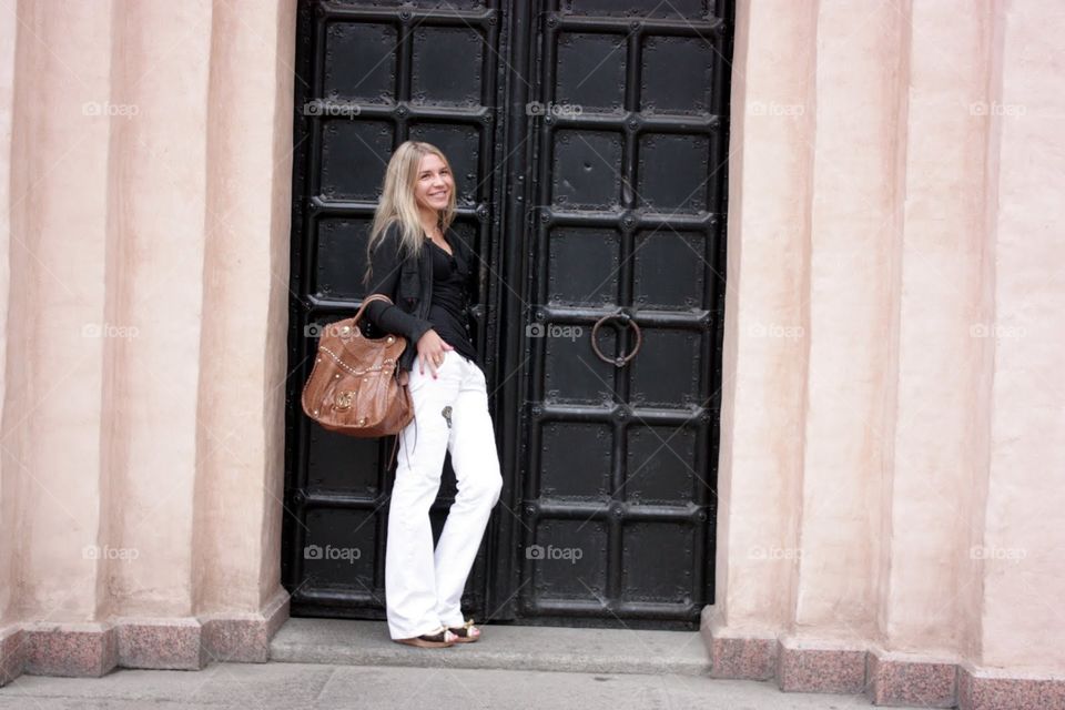 Woman, People, Door, One, Window