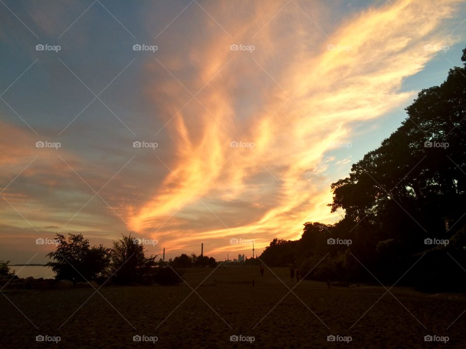 beautiful sunset in Toronto 