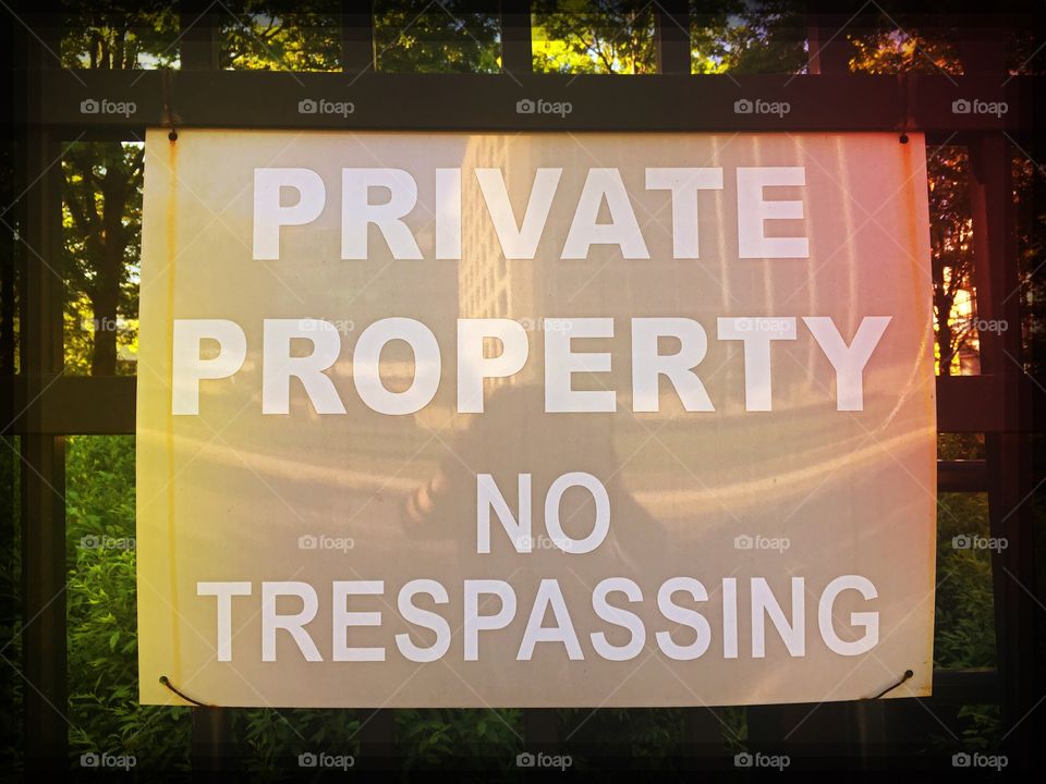 Private Property No Trespassing Sign 