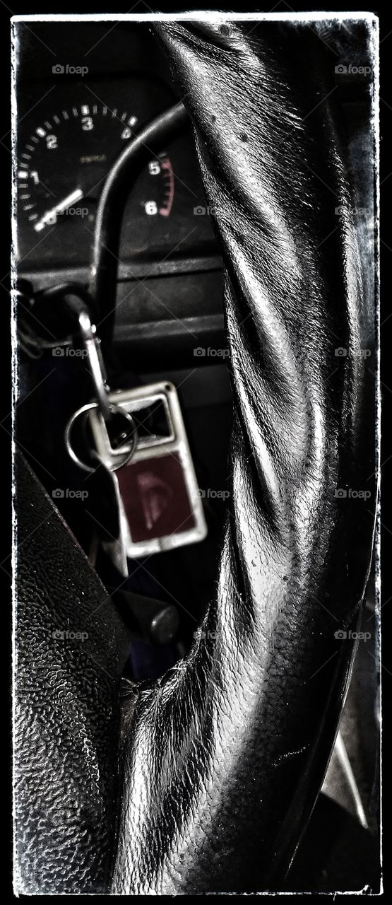 (Texture) leather steering wheel