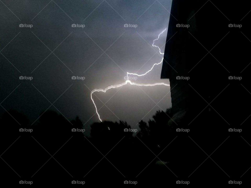 lightning. can almost imagine some wizard in the distance with his hands in the air rocking out to Metallica lol