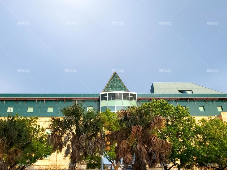 Triangle shape spotted on the roof top.