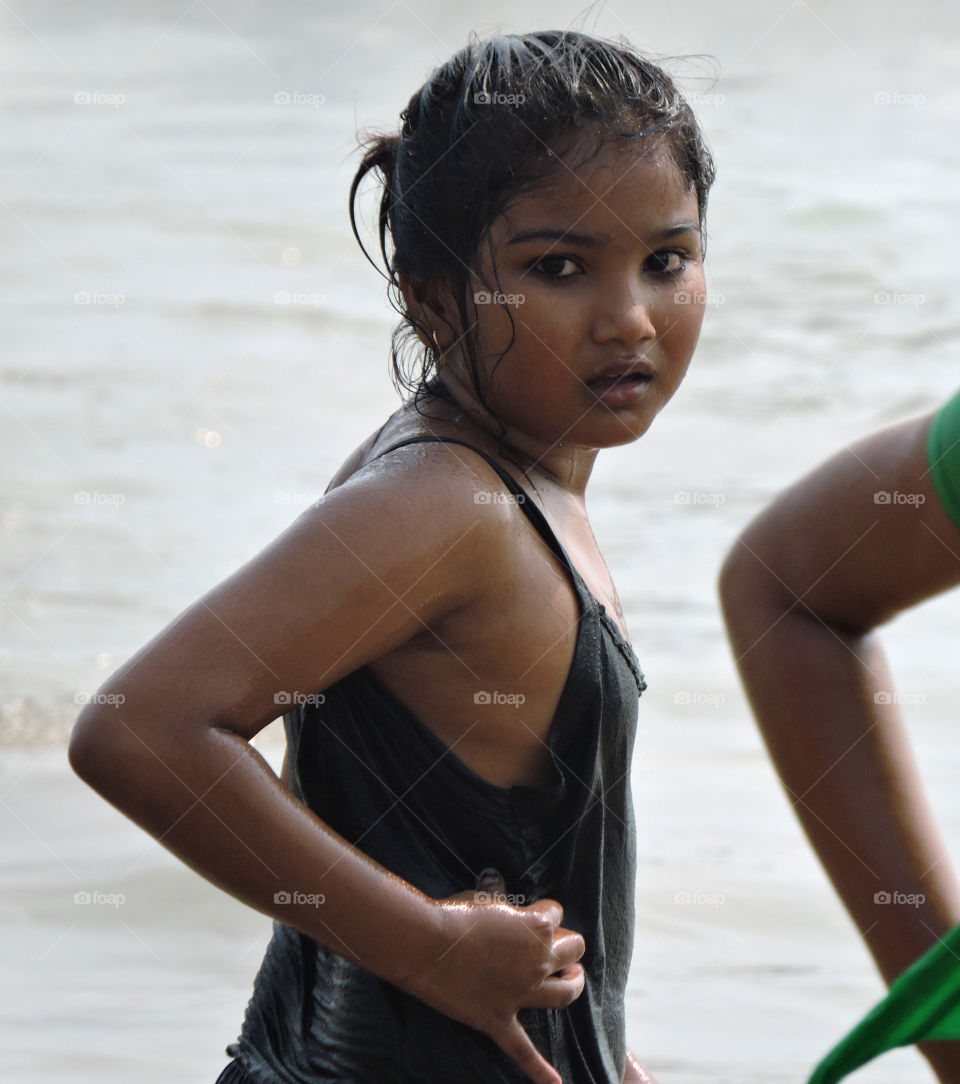 Enjoying the summer in the sea beach