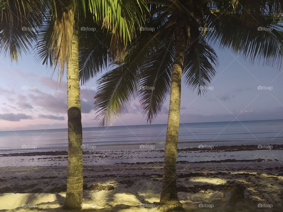 Pôr do sol na praia de Cabo Banco João Pessoa/PB Brasil