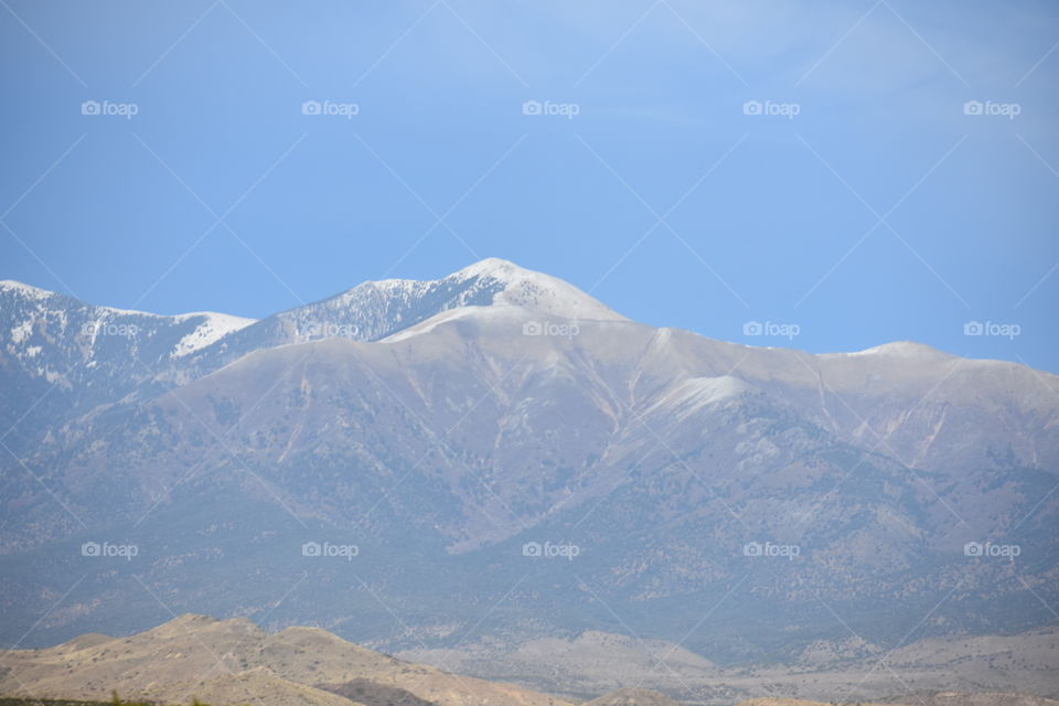 snowy peak mountain, new Mexico  usa.