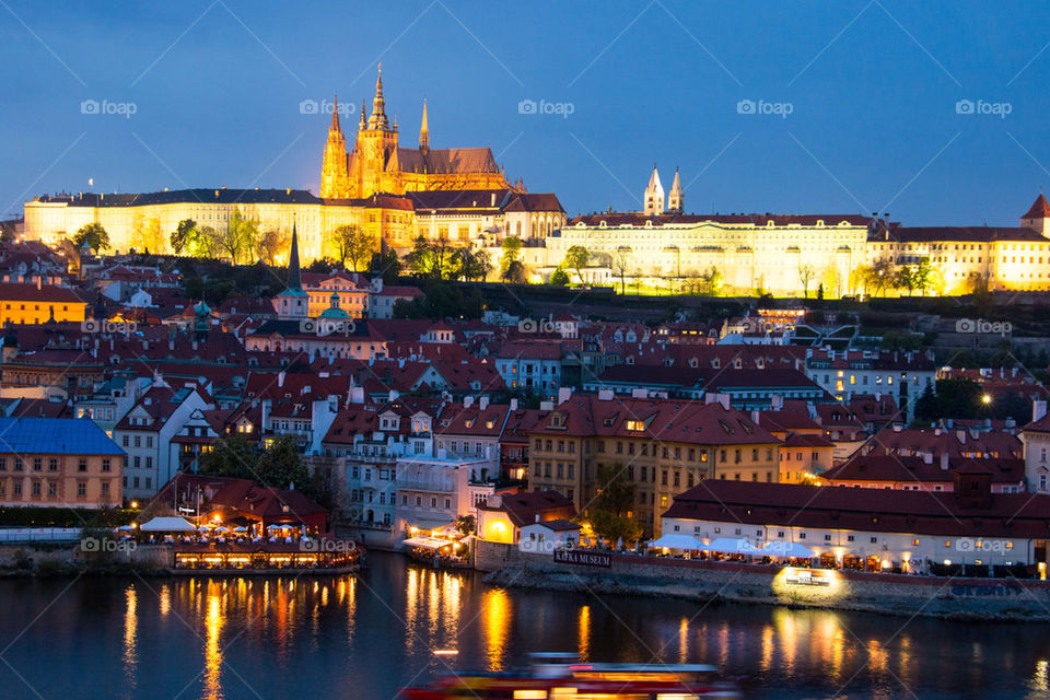 Charles bridge at night