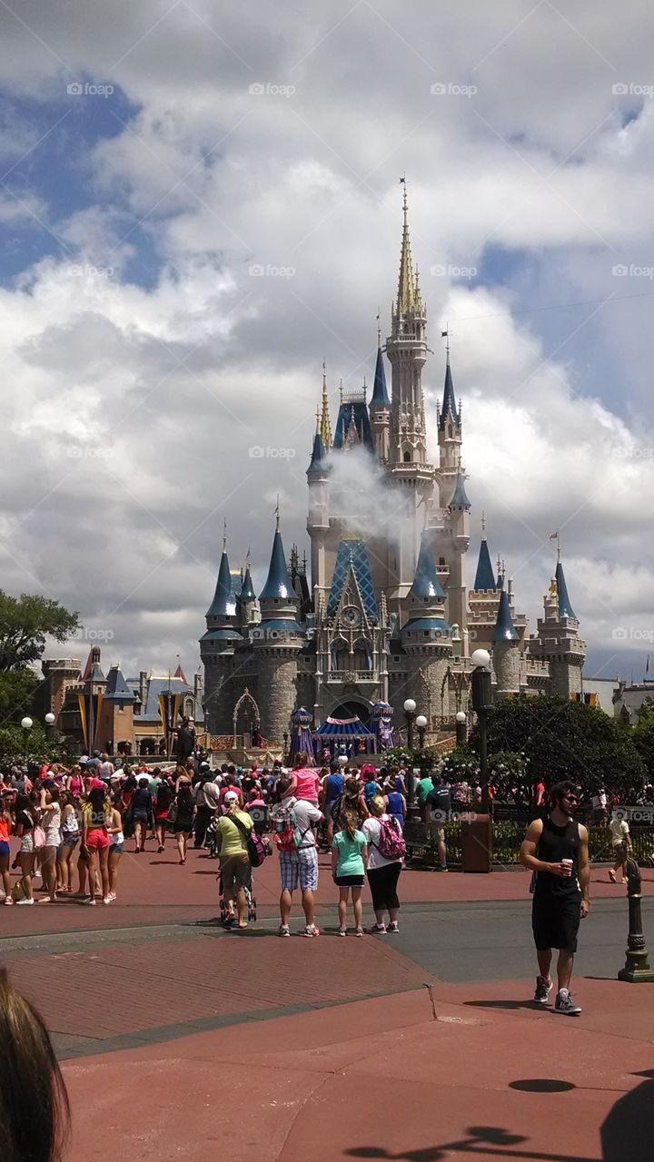 Disney. Castle and clouds