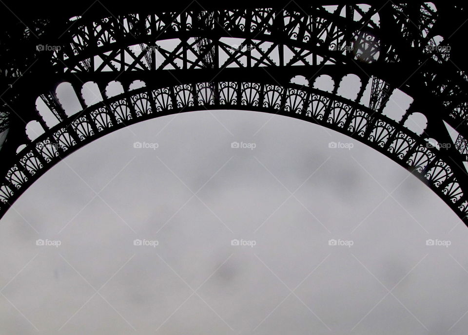 detail of Eiffel tower paris