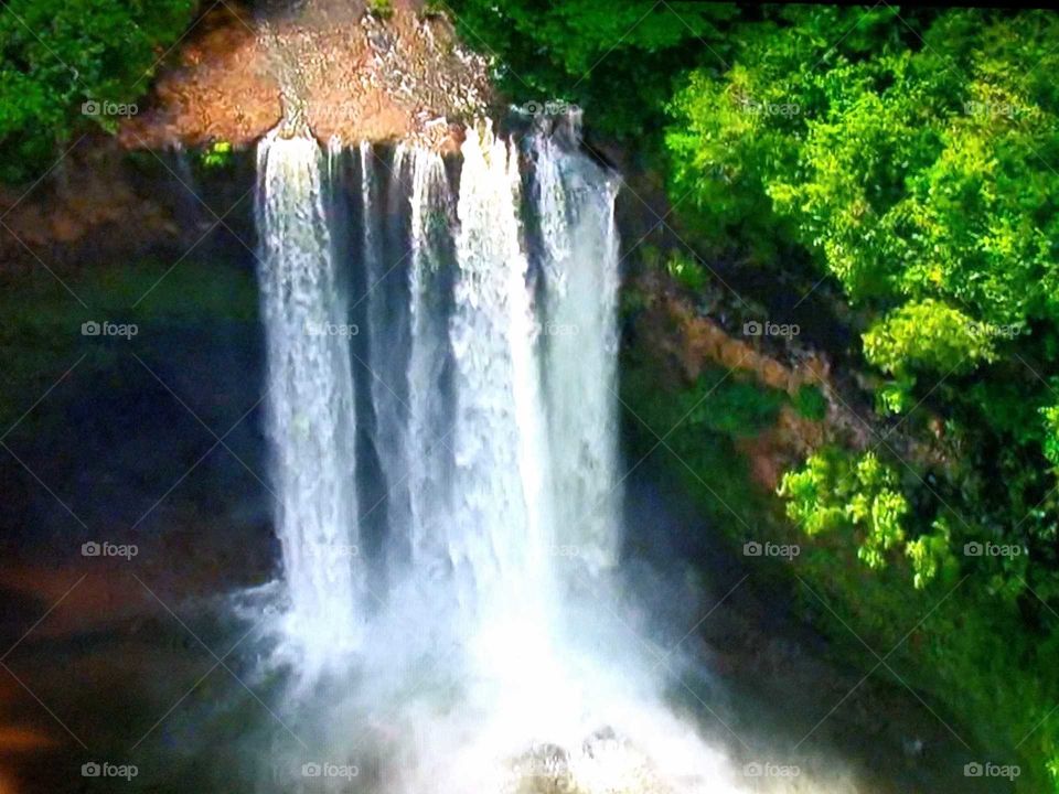 waterfall seen from above