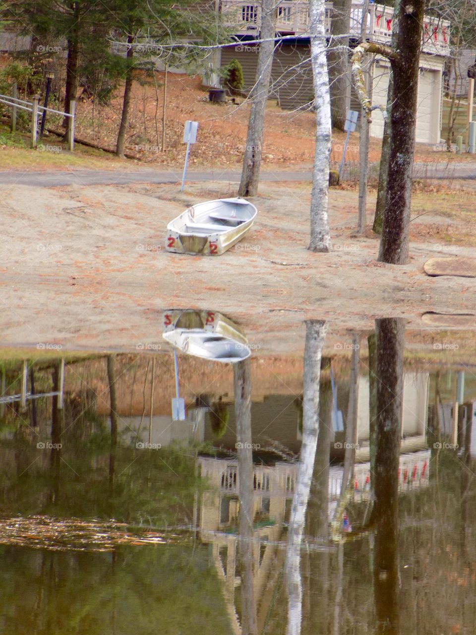 Rowboat reflection
