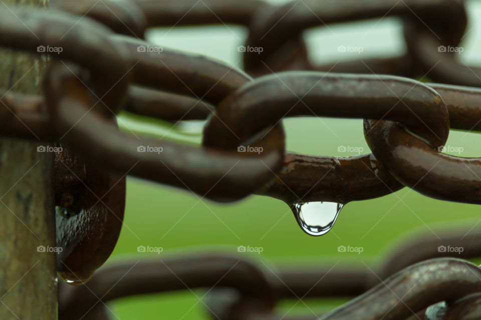 chain reflected on drop