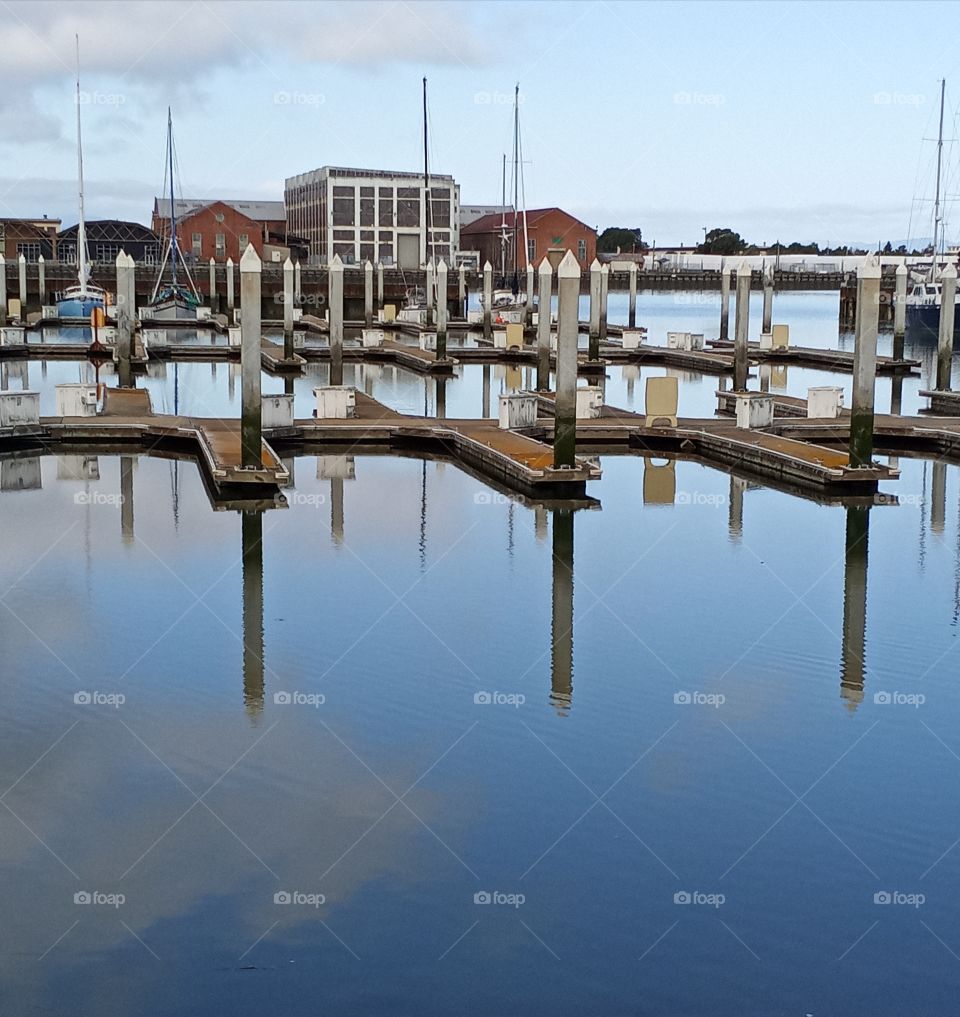 double vision on a boat dock in California