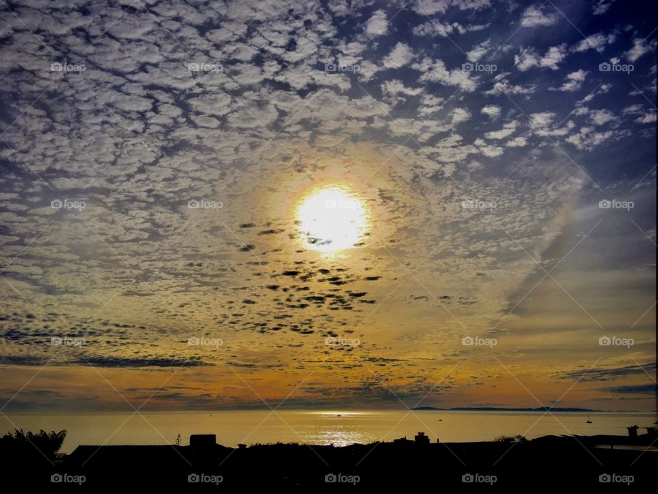 Unique Sunset Mottled Clouds