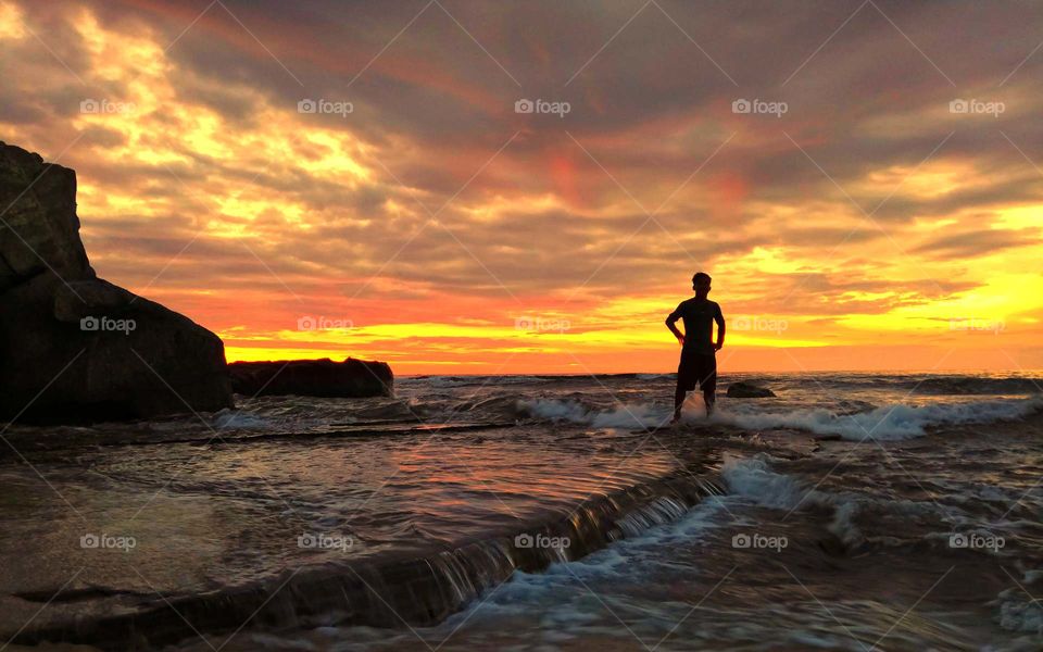 Man on a coast