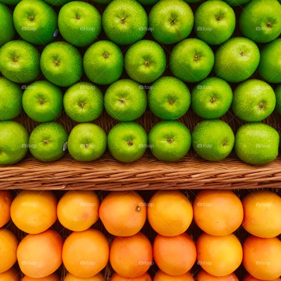 healthy food- slender rows of fruit
