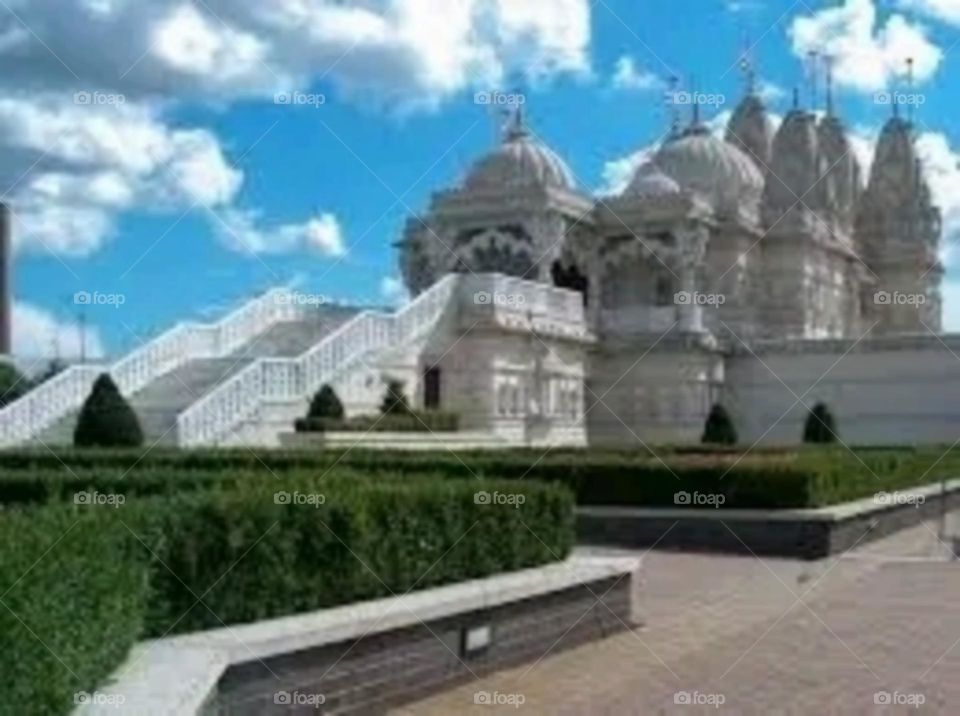 A beautiful and attractive temple made of marble stone.