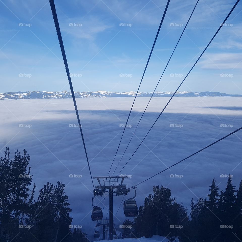 LakeTahoe in the clouds