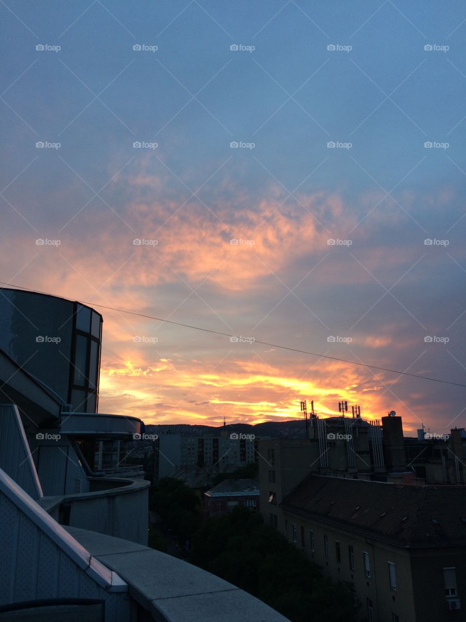 Sunset in Budapest 