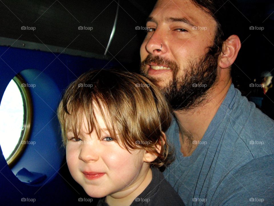 Bearded Dad And Son
