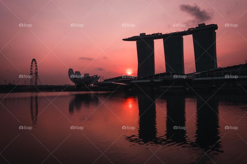 Sunrise in the lion city