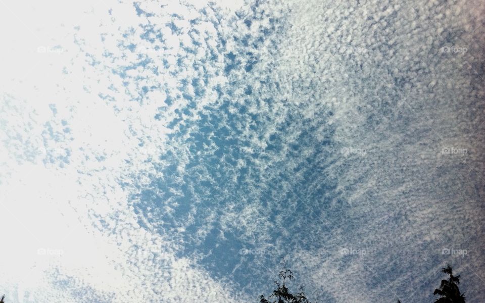 Cirrocumulus clouds, sky pattern and texture 