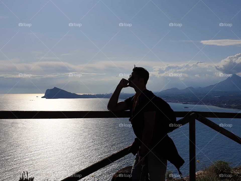 Sunset#seaview#mountain#clouds#adventure