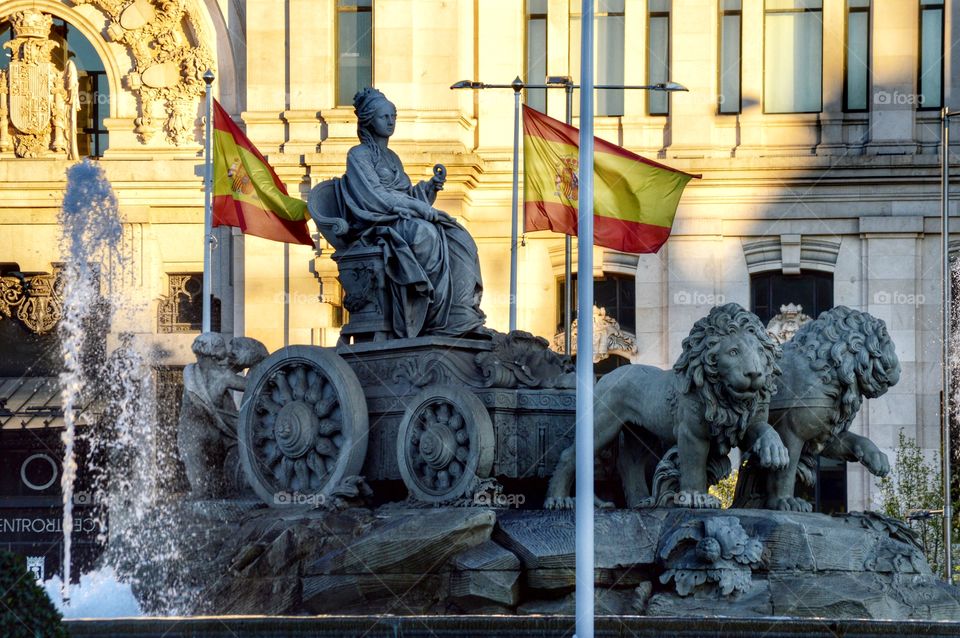 Statue of Goddess Cibeles in Madrid, Spain.
