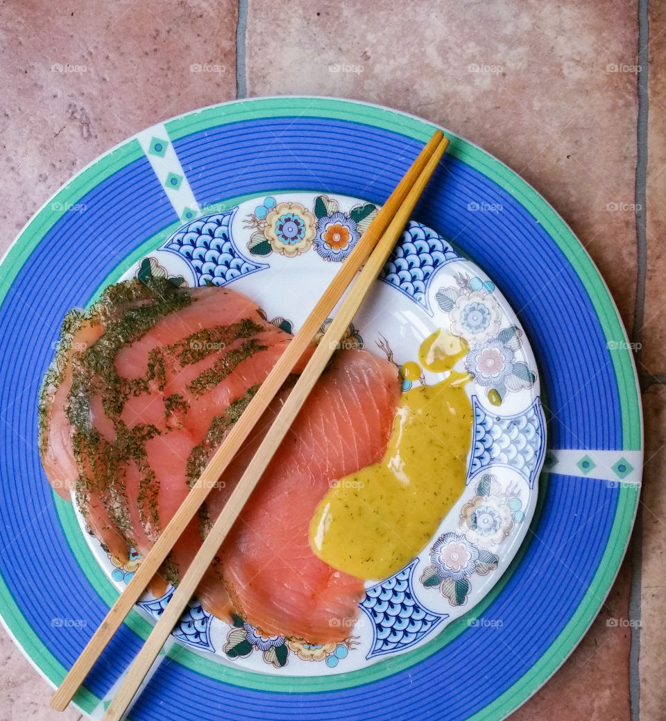 Scandinavian salmon with a bit of oriental twist