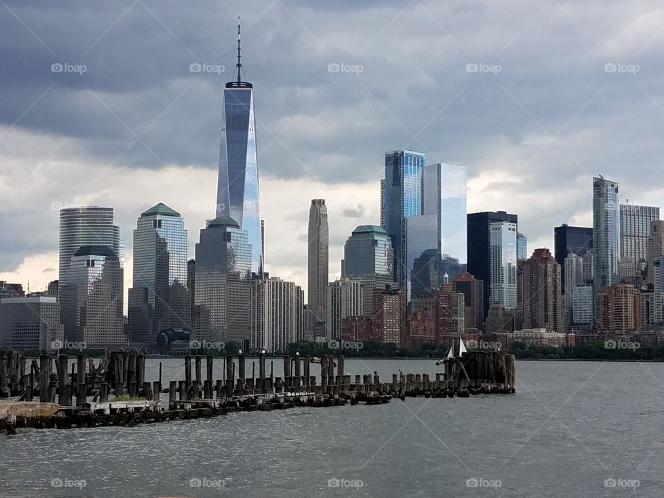 City  view from Liberty State park