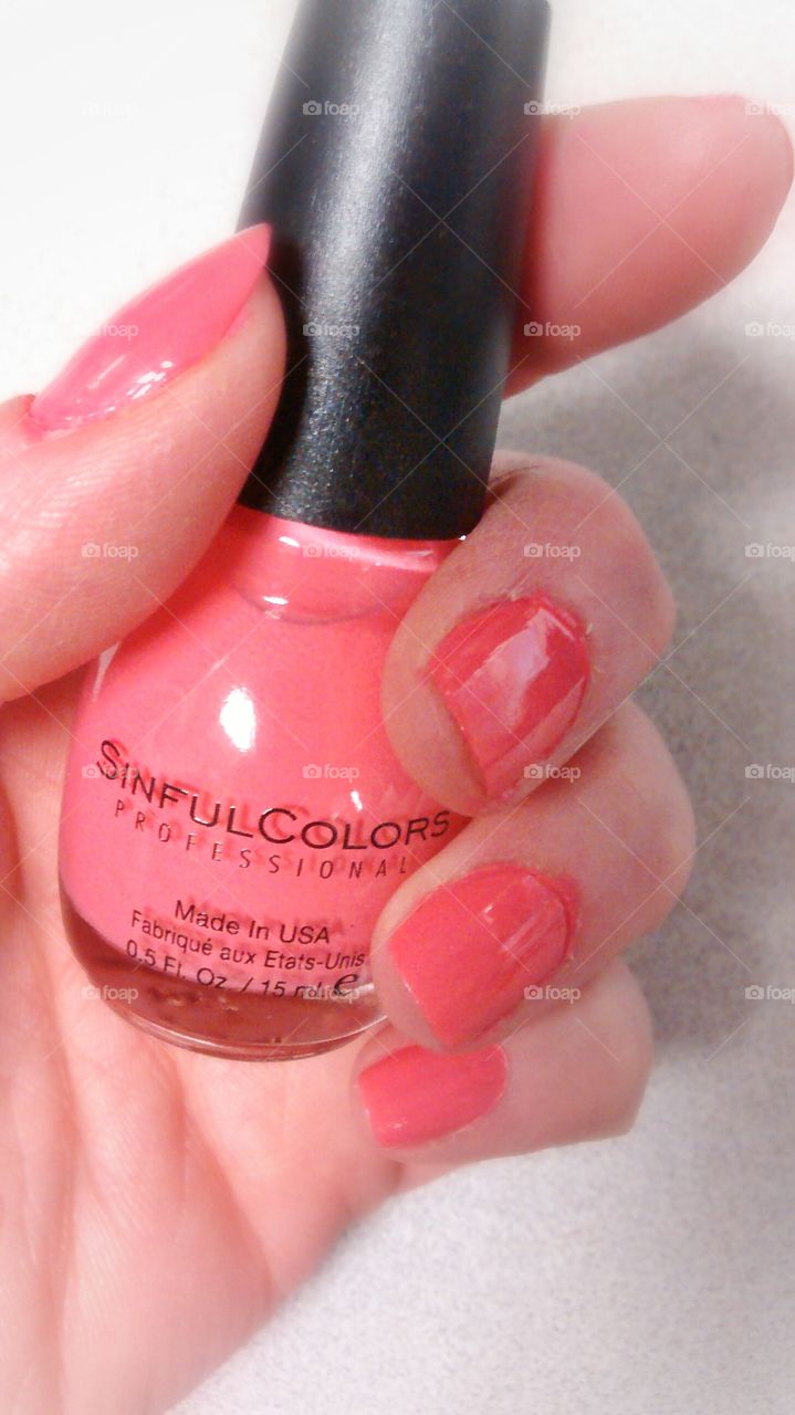 sinful colors- island coral. Great new color from Sinful Colors availlable for putting some Spring into your manicure!